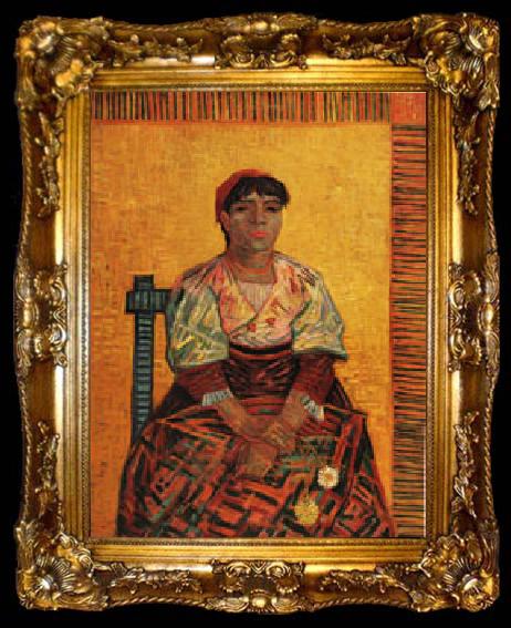framed  Vincent Van Gogh The Italian Woman, ta009-2